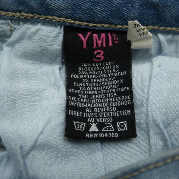 YMI Jeans Junior's Size 3 Blue High-Rise Skinny Denim Pants 28" Inseam Stretch - Picture 10 of 16